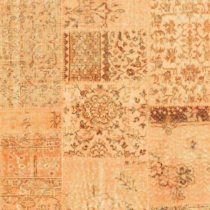 Serging Thickness of Machine Washable Patchwork Orange Transitional Area Rugs, wshcon1163org