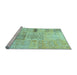 Sideview of Machine Washable Patchwork Light Blue Transitional Rug, wshcon1163lblu