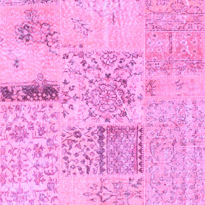 Machine Washable Patchwork Purple Transitional Area Rugs, wshcon1163pur