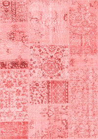 Patchwork Red Transitional Rug, con1163red