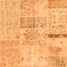 Serging Thickness of Patchwork Orange Transitional Rug, con1163org