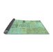 Sideview of Patchwork Light Blue Transitional Rug, con1163lblu