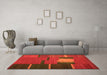 Machine Washable Abstract Orange Contemporary Area Rugs in a Living Room, wshcon1164org