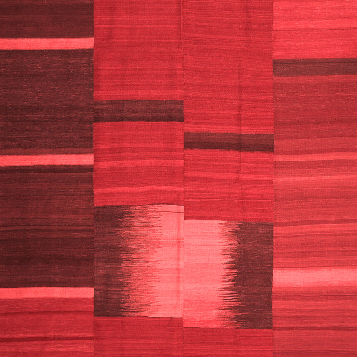 Abstract Red Contemporary Area Rugs