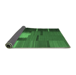 Sideview of Abstract Emerald Green Contemporary Rug, con1164emgrn