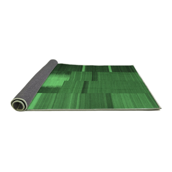 Sideview of Abstract Emerald Green Contemporary Rug, con1164emgrn