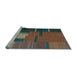 Sideview of Machine Washable Abstract Light Blue Contemporary Rug, wshcon1164lblu