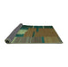 Sideview of Abstract Turquoise Contemporary Rug, con1164turq