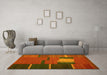 Machine Washable Abstract Yellow Contemporary Rug in a Living Room, wshcon1164yw