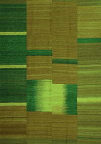 Abstract Green Contemporary Rug, con1164grn