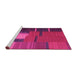 Sideview of Machine Washable Abstract Pink Contemporary Rug, wshcon1164pnk