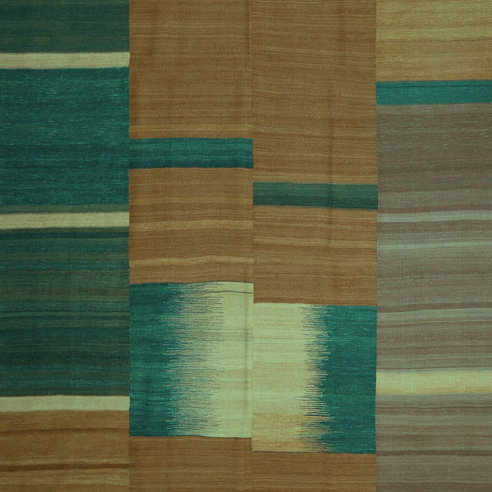 Abstract Turquoise Contemporary Rug, con1164turq