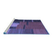 Sideview of Machine Washable Abstract Blue Contemporary Rug, wshcon1164blu