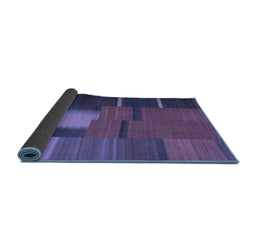 Sideview of Abstract Blue Contemporary Rug, con1164blu