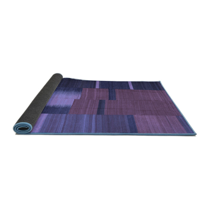 Sideview of Abstract Blue Contemporary Rug, con1164blu