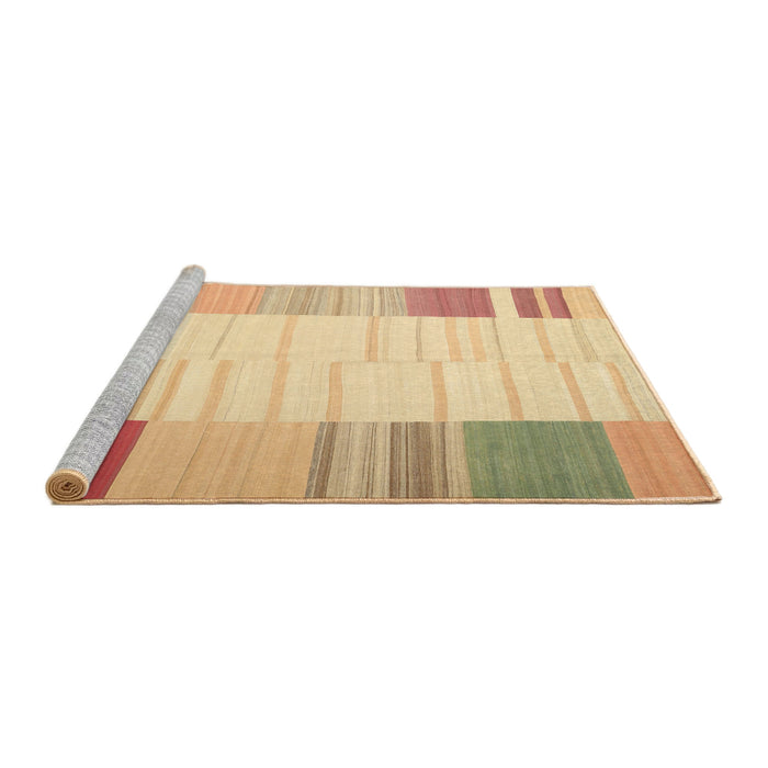 Serging Thickness of Machine Washable Contemporary Sand Brown Rug, wshcon1165