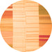 Square Abstract Orange Contemporary Rug, con1165org