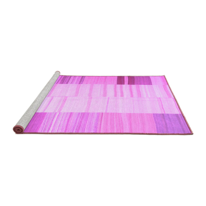 Sideview of Machine Washable Abstract Purple Contemporary Area Rugs, wshcon1165pur