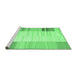 Sideview of Machine Washable Abstract Emerald Green Contemporary Area Rugs, wshcon1165emgrn