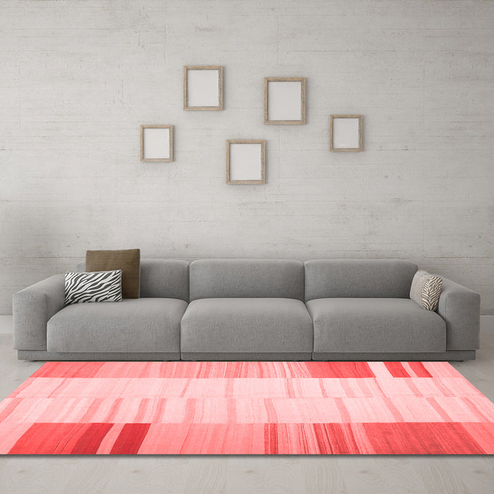 Contemporary Red Washable Rugs