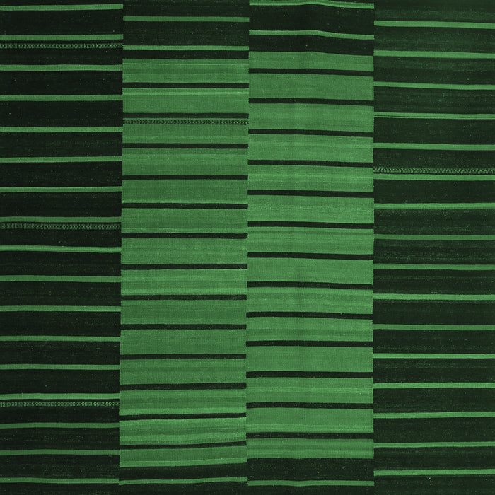 Machine Washable Oriental Emerald Green Traditional Area Rugs, wshcon1166emgrn