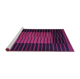 Sideview of Machine Washable Oriental Purple Traditional Area Rugs, wshcon1166pur