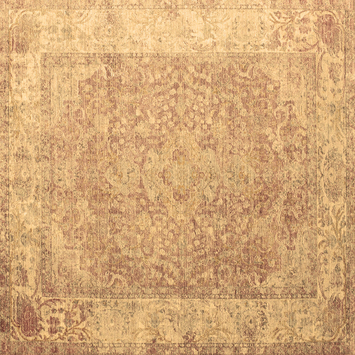 Square Machine Washable Abstract Brown Contemporary Rug, wshcon1167brn