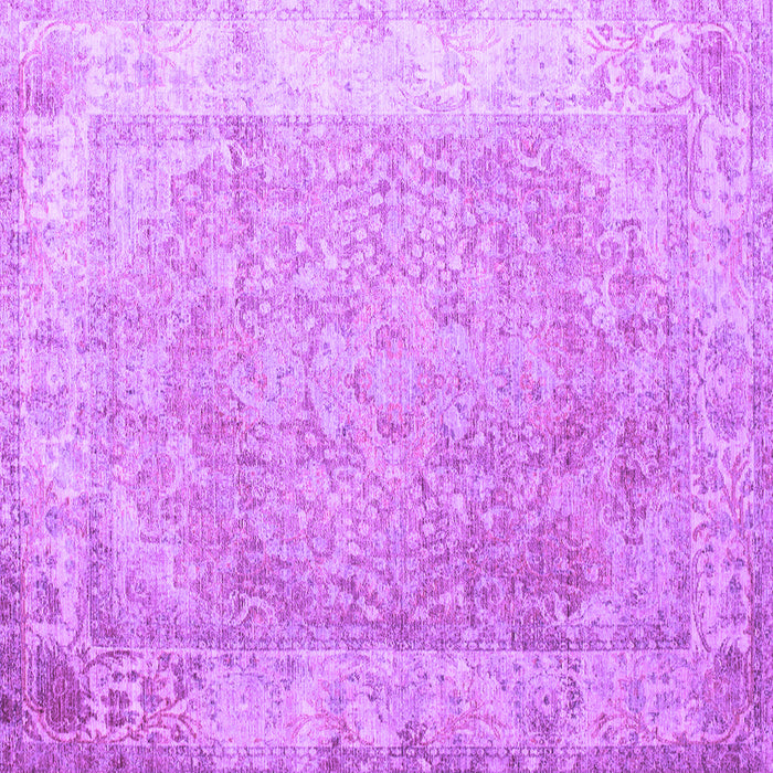 Square Abstract Purple Contemporary Rug, con1167pur