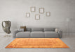 Machine Washable Abstract Orange Contemporary Area Rugs in a Living Room, wshcon1167org