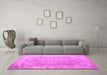 Machine Washable Abstract Pink Contemporary Rug in a Living Room, wshcon1167pnk