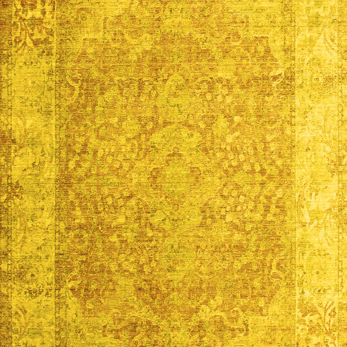 Machine Washable Abstract Yellow Contemporary Rug, wshcon1167yw