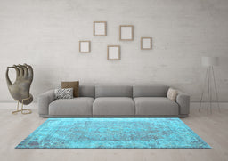 Machine Washable Abstract Light Blue Contemporary Rug in a Living Room, wshcon1167lblu