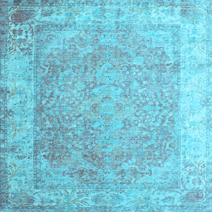 Square Abstract Light Blue Contemporary Rug, con1167lblu