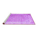 Sideview of Machine Washable Abstract Purple Contemporary Area Rugs, wshcon1167pur