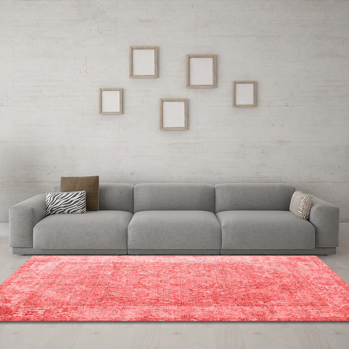Contemporary Red Washable Rugs
