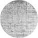 Square Abstract Gray Contemporary Rug, con1168gry