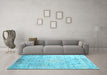 Machine Washable Abstract Light Blue Contemporary Rug in a Living Room, wshcon1168lblu