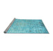 Sideview of Machine Washable Abstract Light Blue Contemporary Rug, wshcon1168lblu