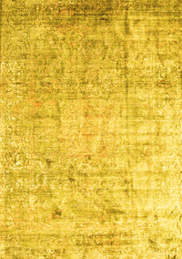 Abstract Yellow Contemporary Rug, con1168yw