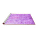 Sideview of Machine Washable Abstract Purple Contemporary Area Rugs, wshcon1168pur