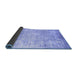 Sideview of Abstract Blue Contemporary Rug, con1168blu