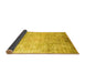 Sideview of Abstract Yellow Contemporary Rug, con1168yw