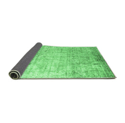 Sideview of Abstract Emerald Green Contemporary Rug, con1168emgrn