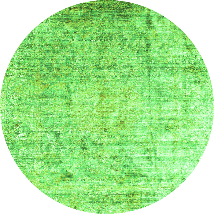 Machine Washable Abstract Green Contemporary Area Rugs, wshcon1168grn