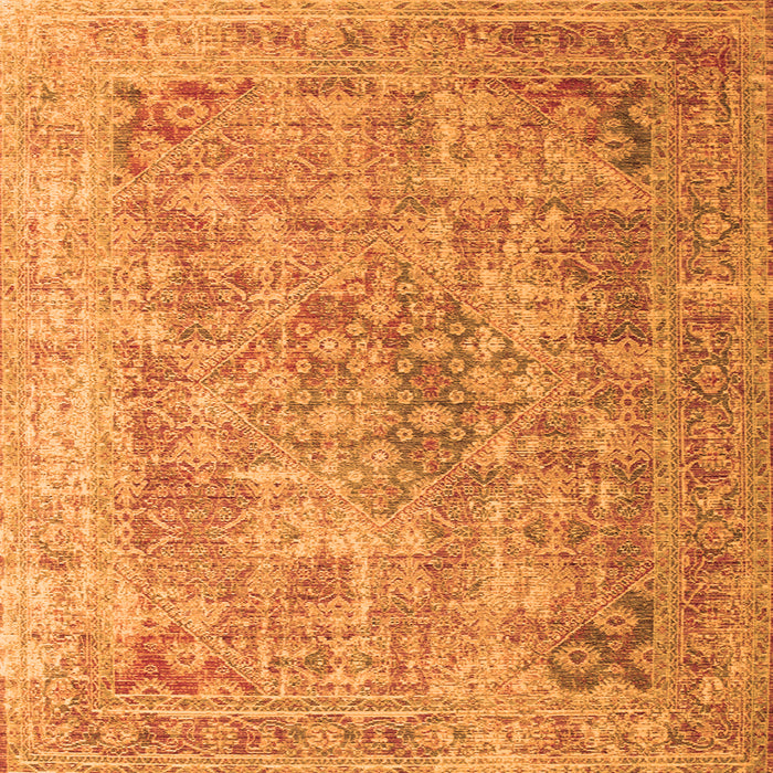 Serging Thickness of Abstract Orange Contemporary Rug, con1169org