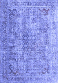 Abstract Blue Contemporary Rug, con1169blu