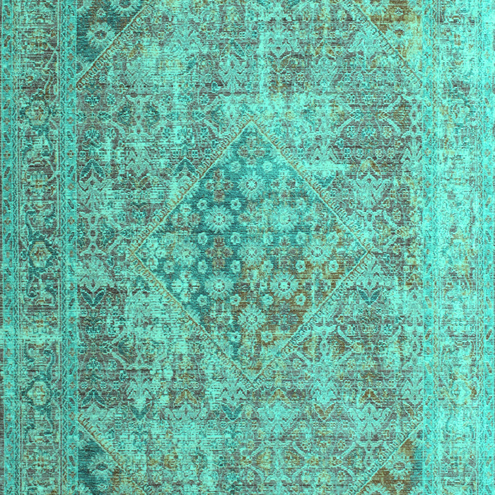 Abstract Turquoise Contemporary Rug, con1169turq