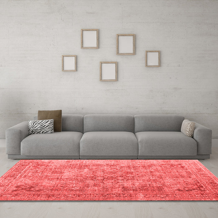 Contemporary Red Washable Rugs