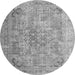 Square Abstract Gray Contemporary Rug, con1169gry