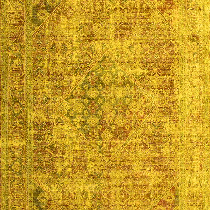 Abstract Yellow Contemporary Rug, con1169yw